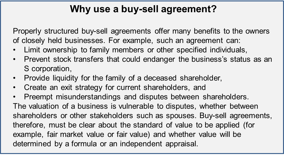 A Buy Sell Agreement Goes To Divorce Court