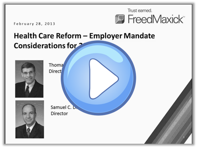 Healthcare Reform Webinar