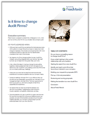 change your auditor cover