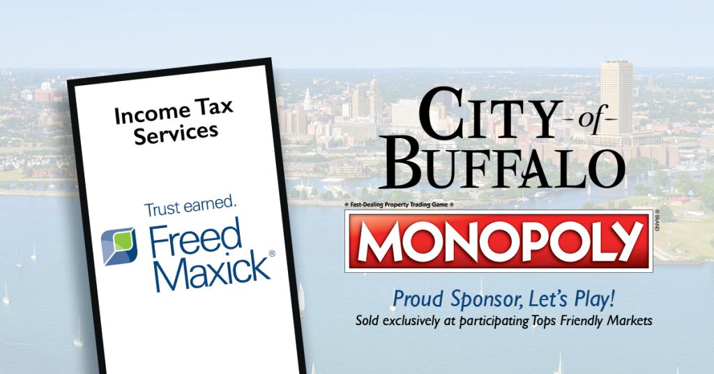 Freed Maxick is a Proud Sponsor of the First Edition Buffalothemed MONOPOLY® Game